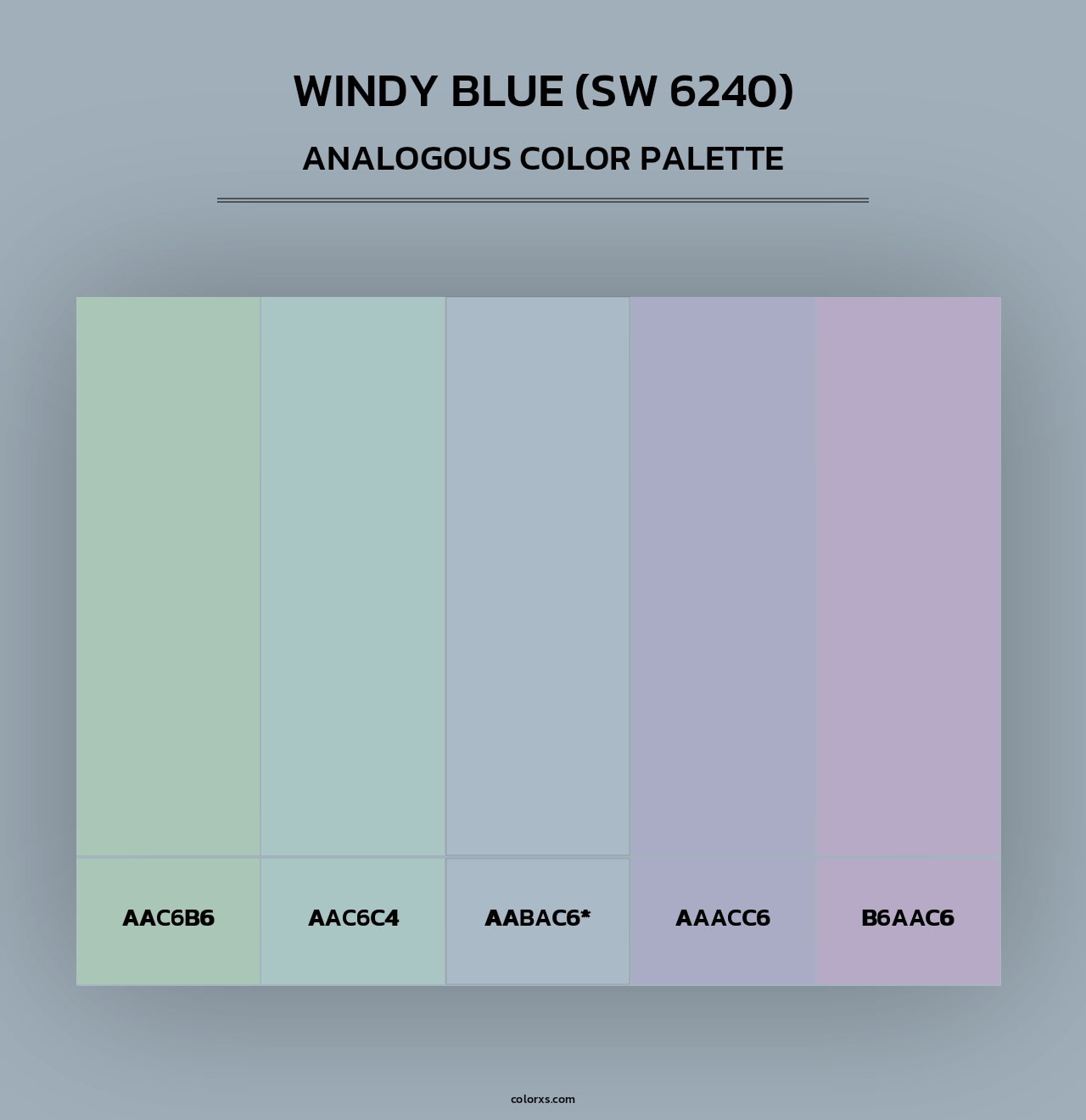 Windy Blue (SW 6240) - Analogous Color Palette