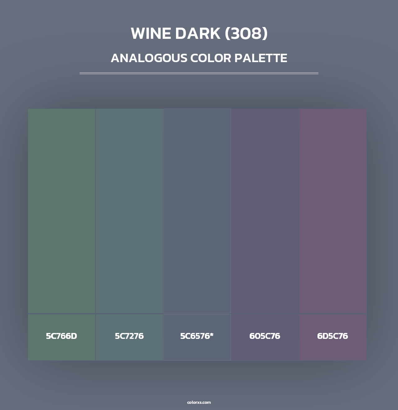 Wine Dark (308) - Analogous Color Palette