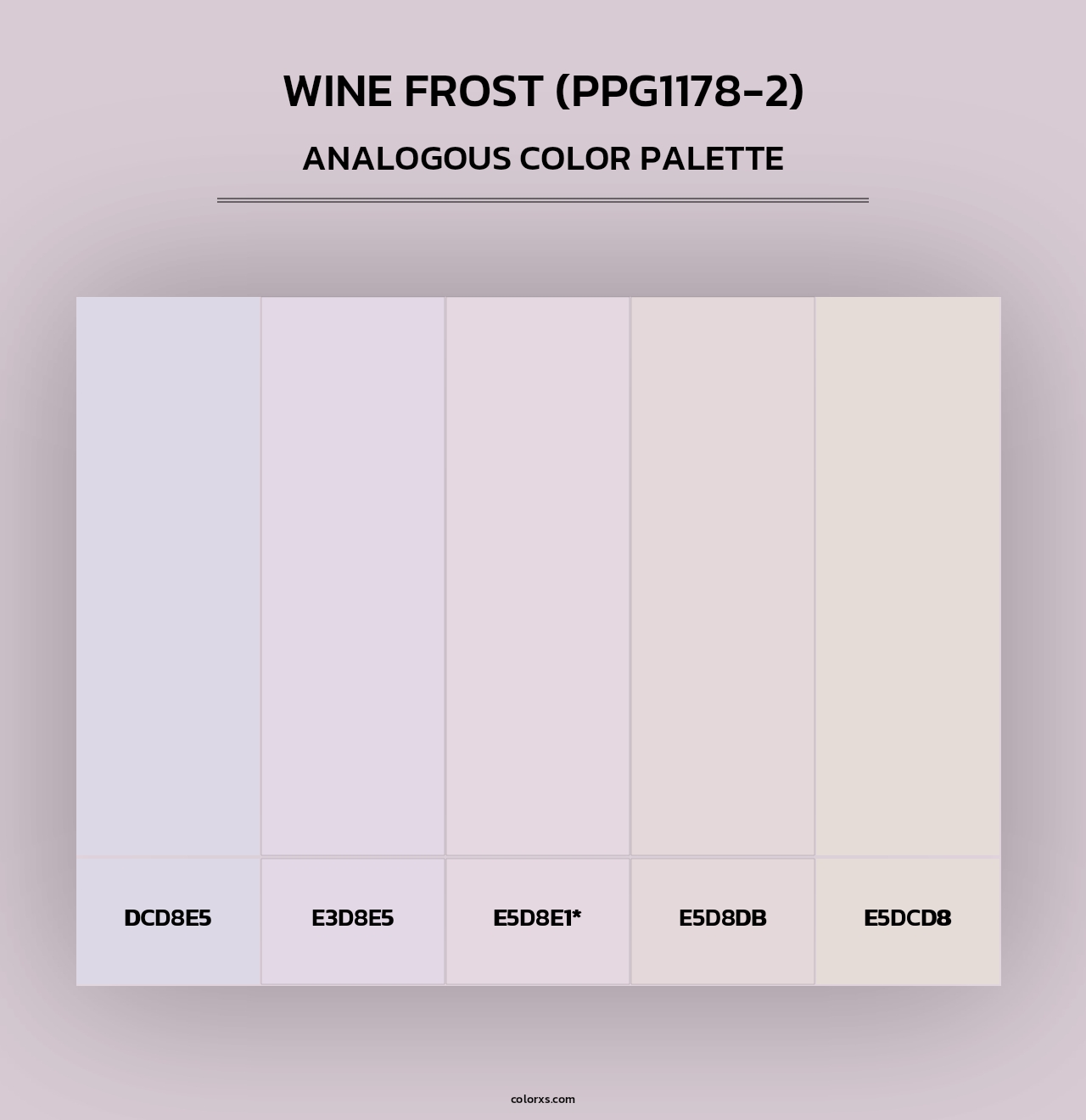 Wine Frost (PPG1178-2) - Analogous Color Palette