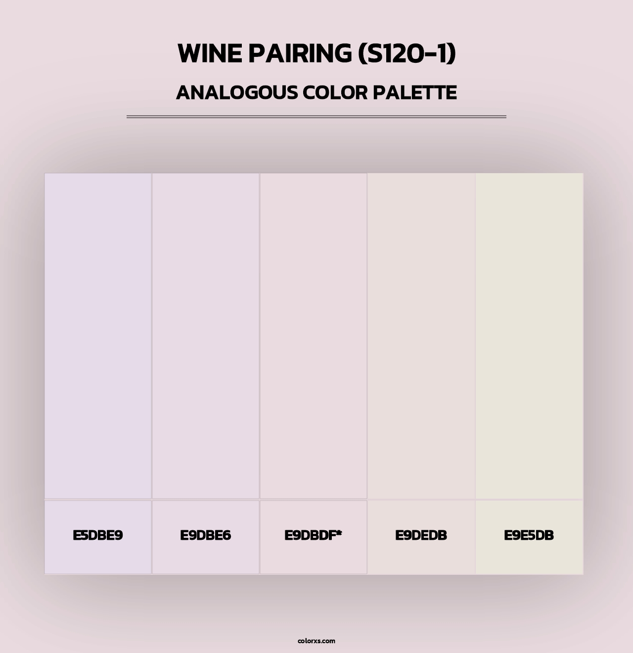 Wine Pairing (S120-1) - Analogous Color Palette