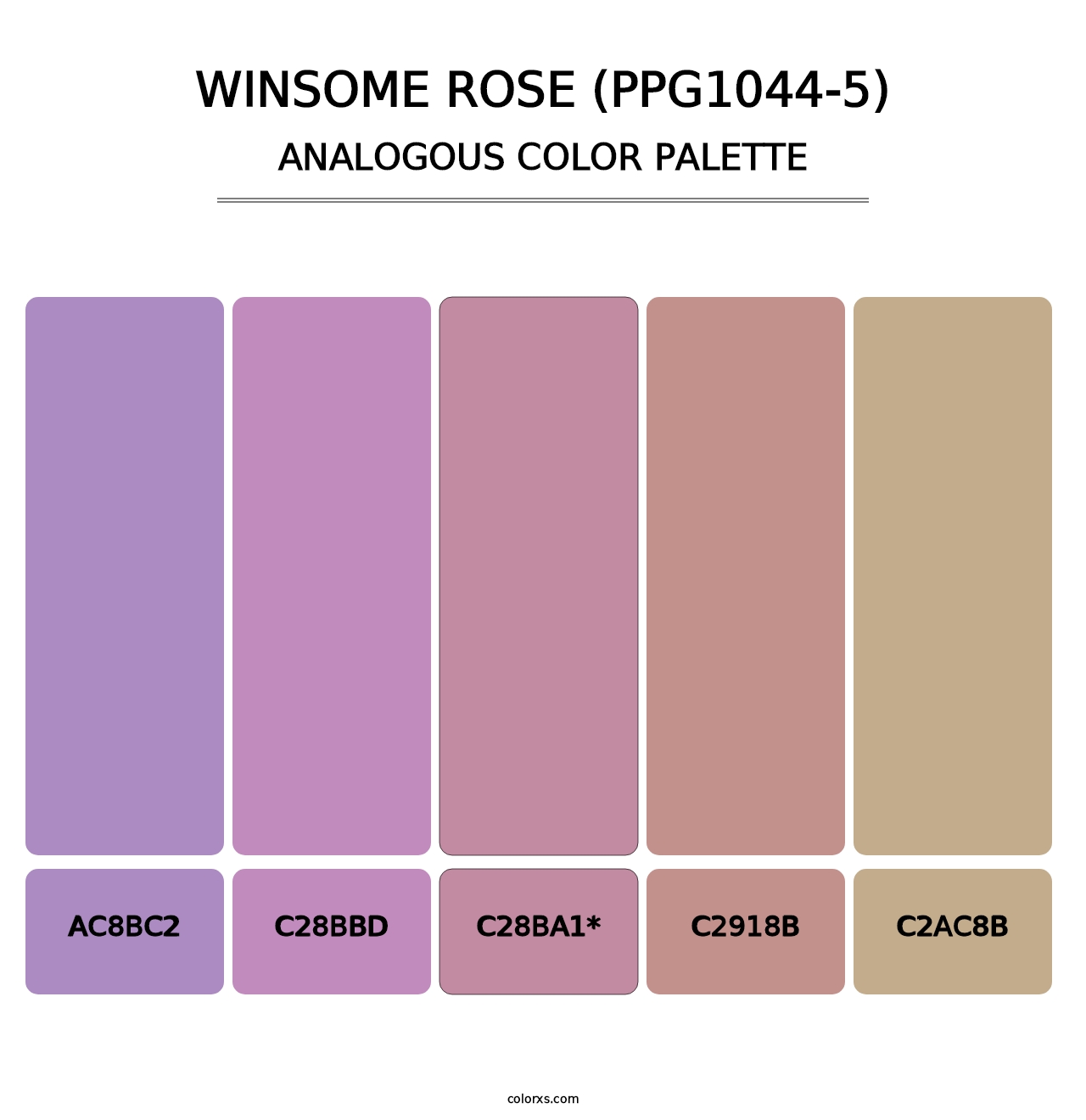 Winsome Rose (PPG1044-5) - Analogous Color Palette