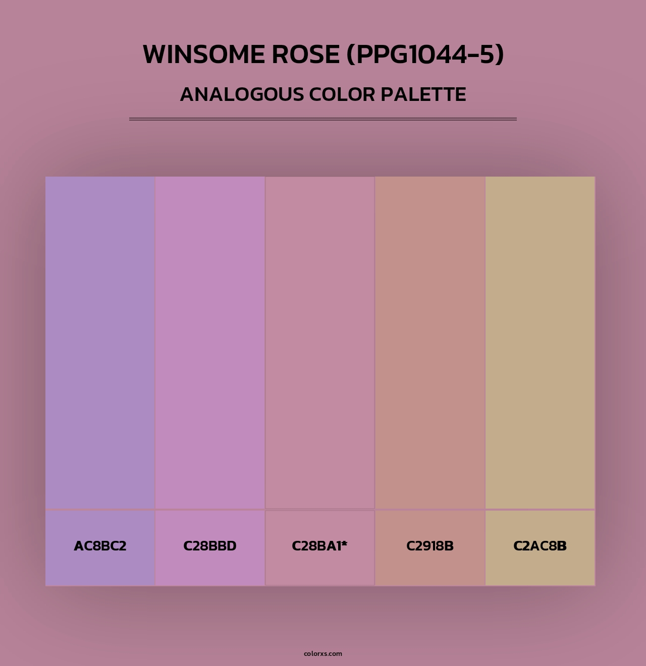 Winsome Rose (PPG1044-5) - Analogous Color Palette