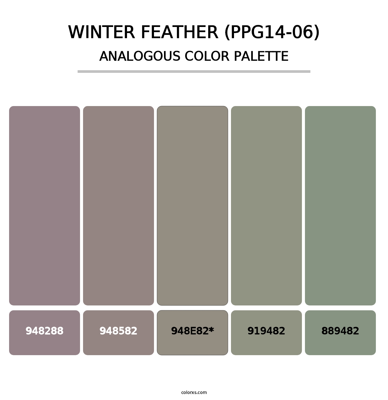 Winter Feather (PPG14-06) - Analogous Color Palette