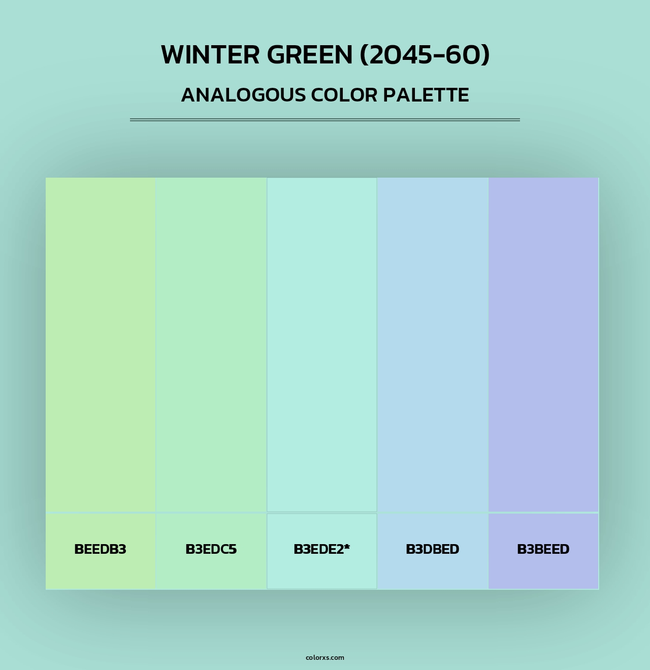 Winter Green (2045-60) - Analogous Color Palette