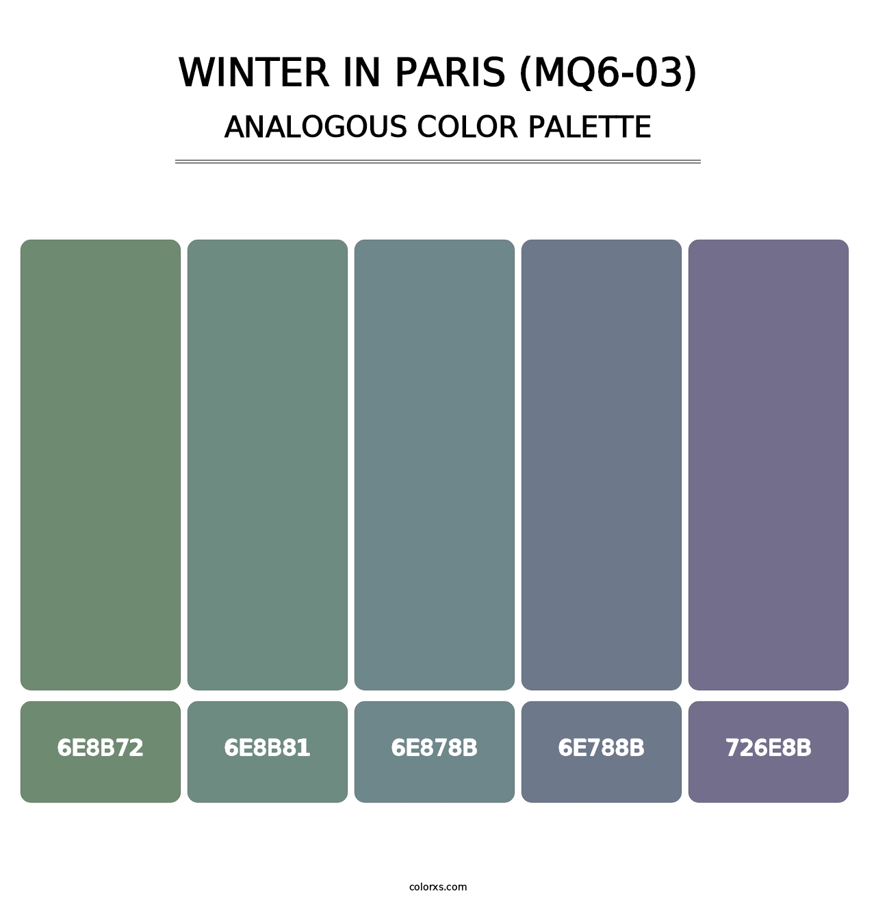 Winter In Paris (MQ6-03) - Analogous Color Palette