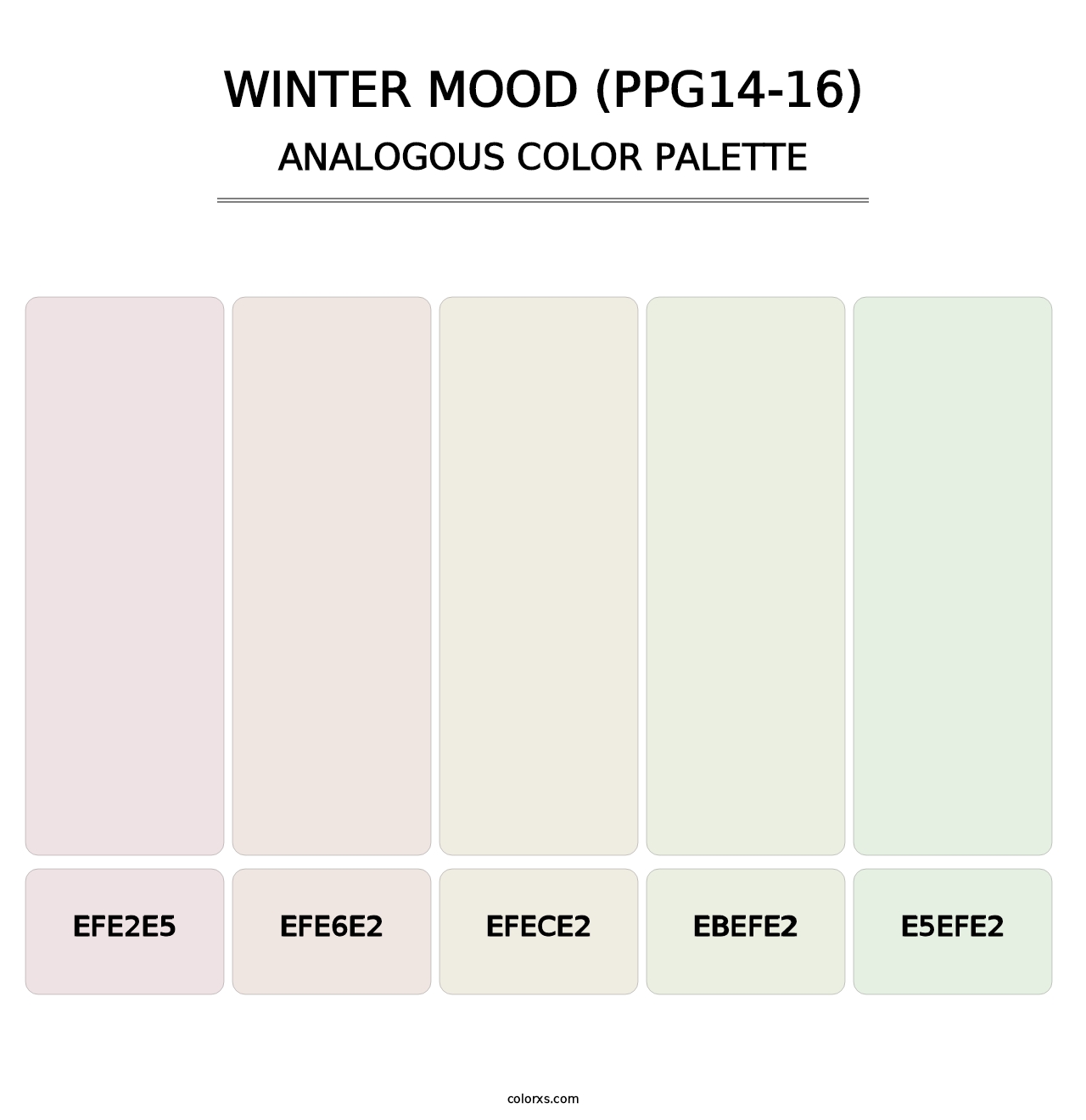 Winter Mood (PPG14-16) - Analogous Color Palette