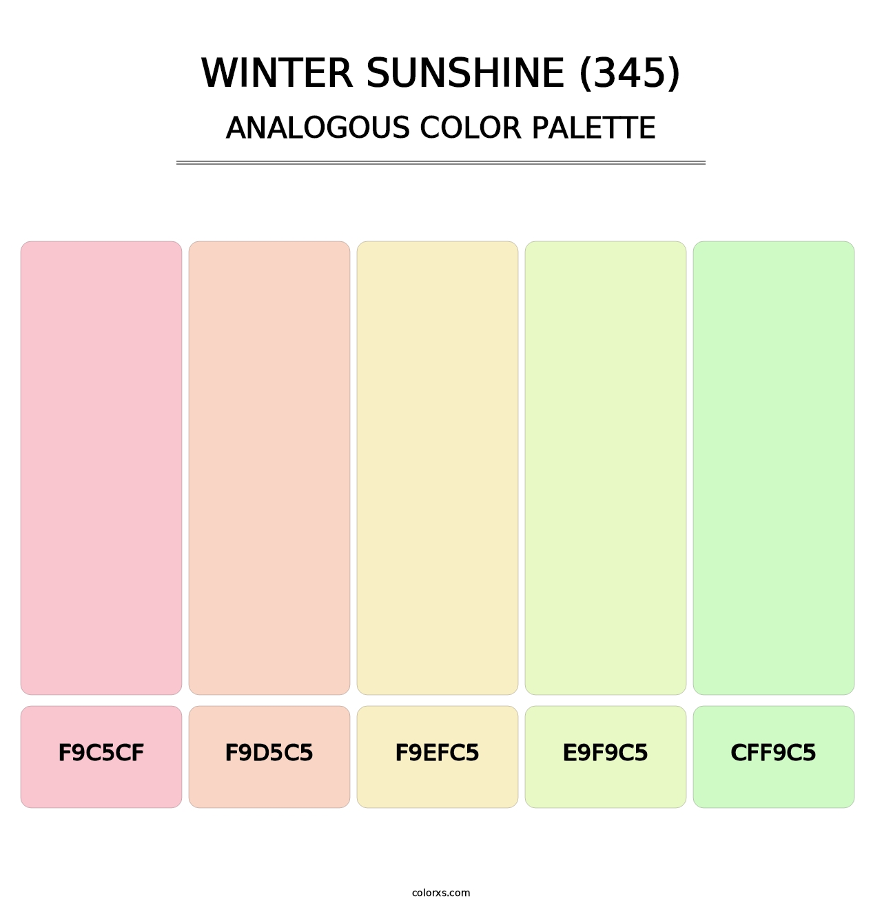 Winter Sunshine (345) - Analogous Color Palette