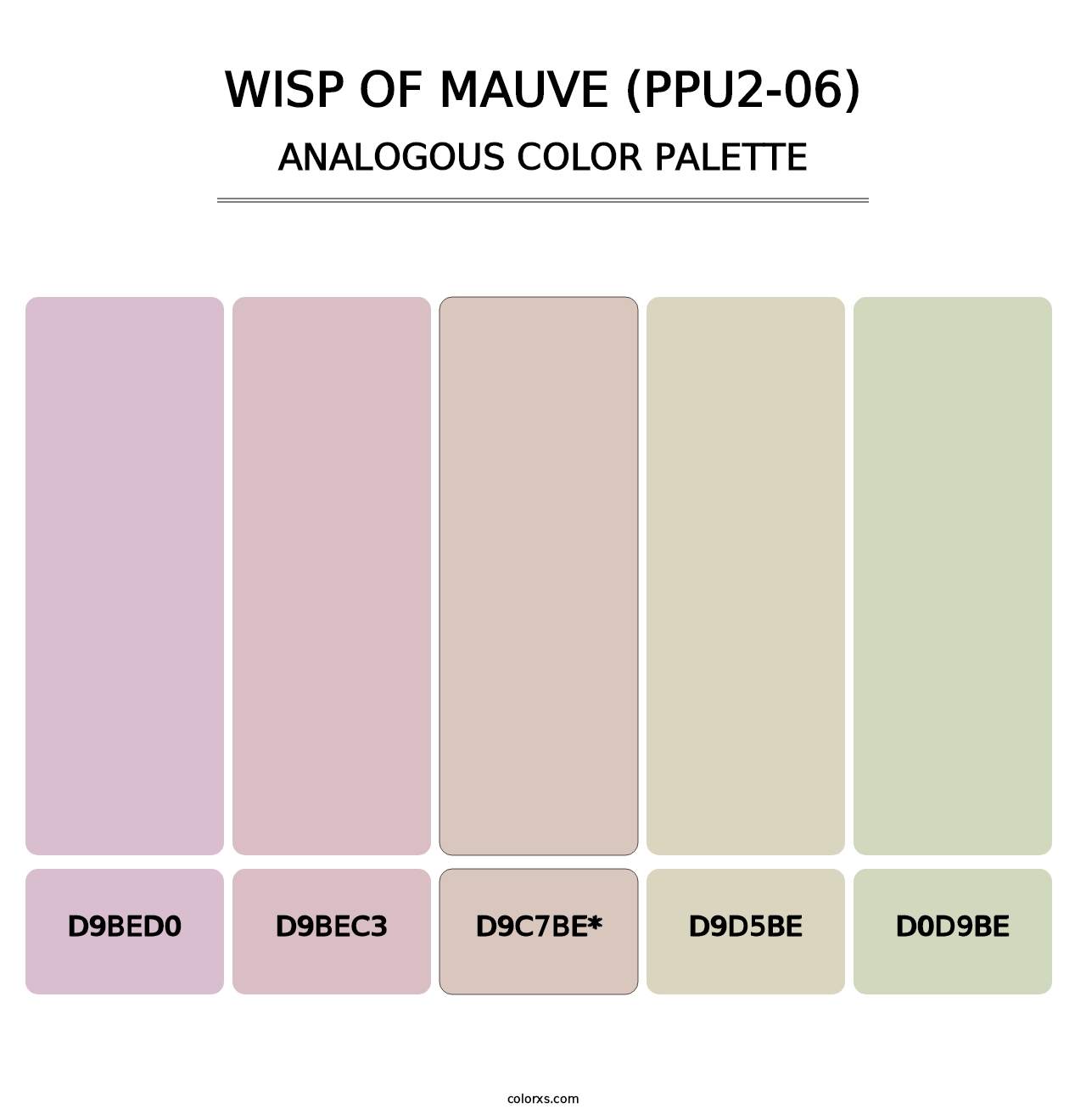 Wisp Of Mauve (PPU2-06) - Analogous Color Palette
