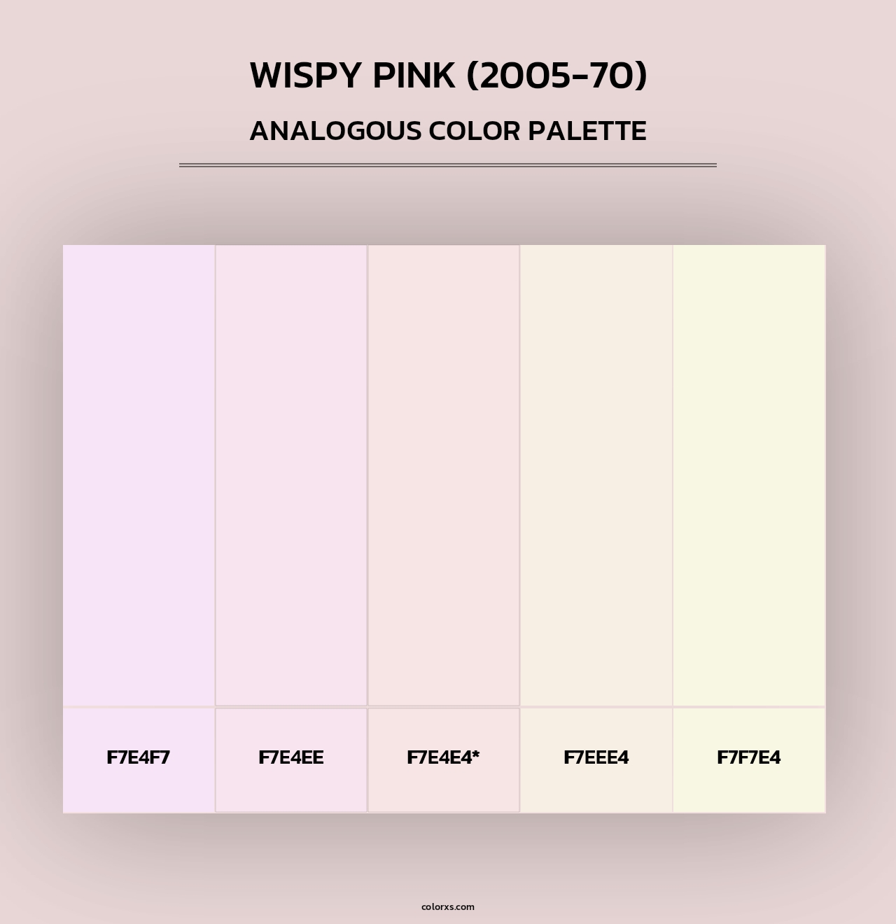 Wispy Pink (2005-70) - Analogous Color Palette