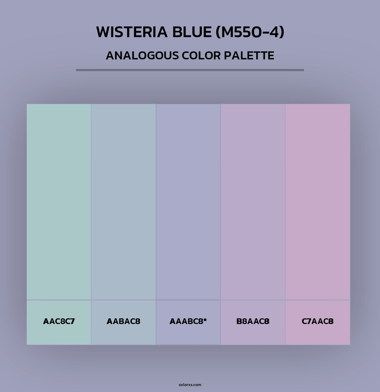 Wisteria Blue (M550-4) - Analogous Color Palette