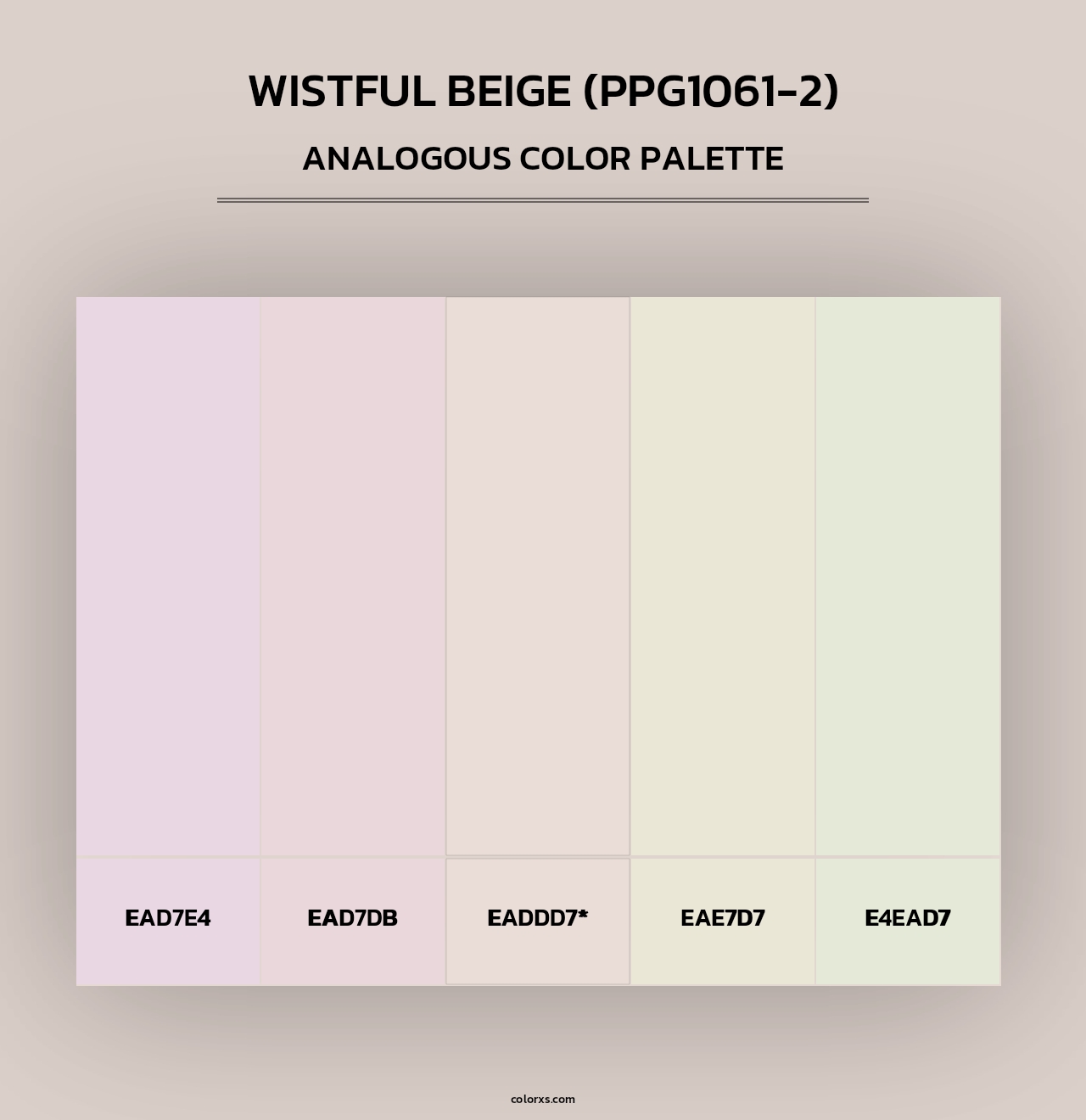 Wistful Beige (PPG1061-2) - Analogous Color Palette