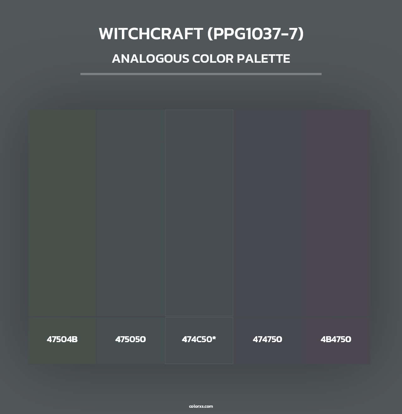 Witchcraft (PPG1037-7) - Analogous Color Palette