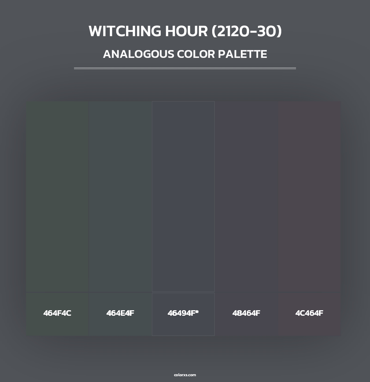 Witching Hour (2120-30) - Analogous Color Palette