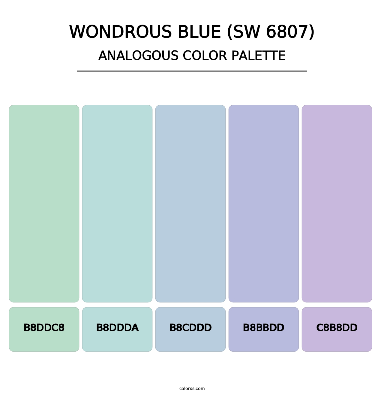 Wondrous Blue (SW 6807) - Analogous Color Palette