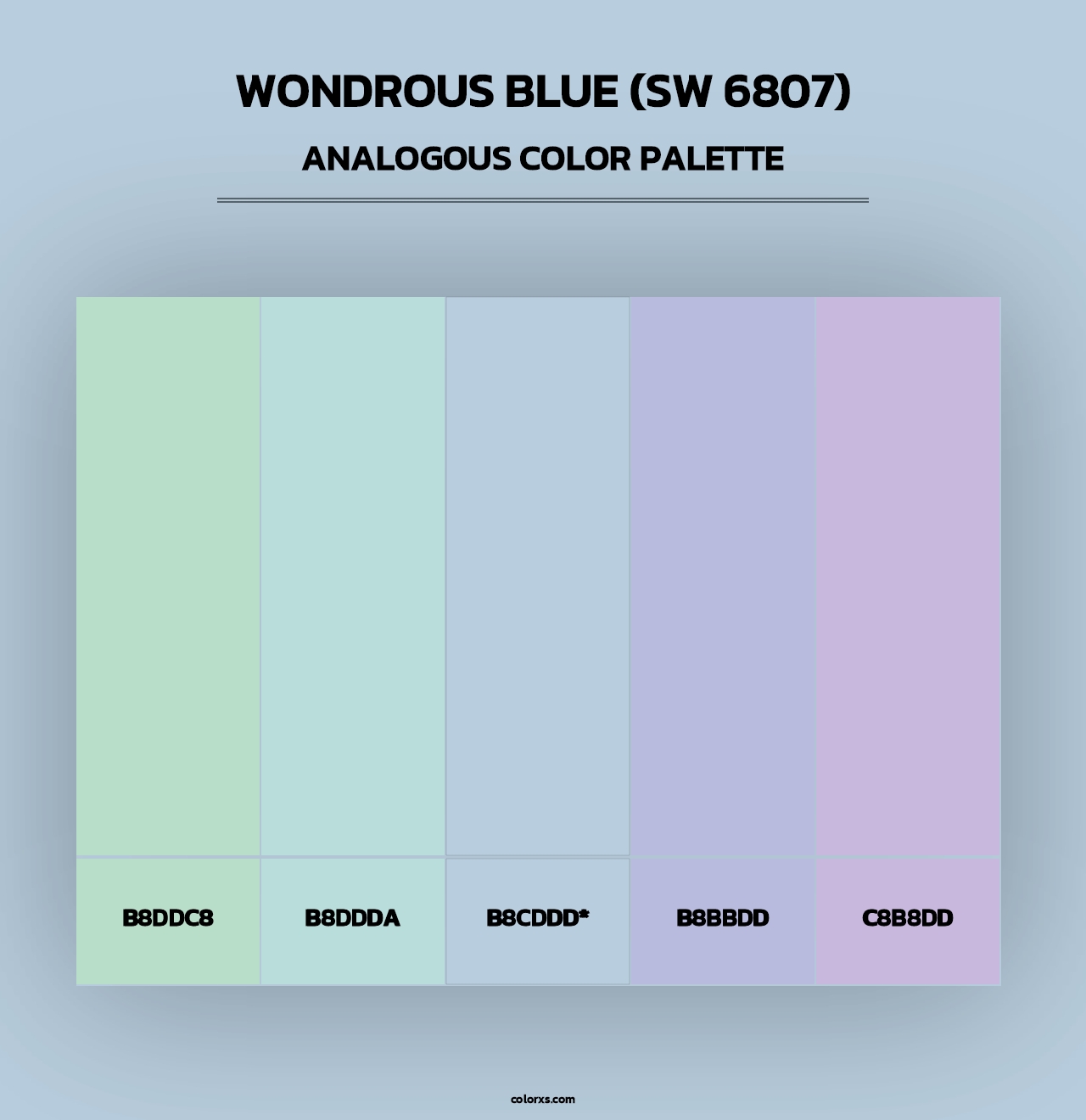 Wondrous Blue (SW 6807) - Analogous Color Palette