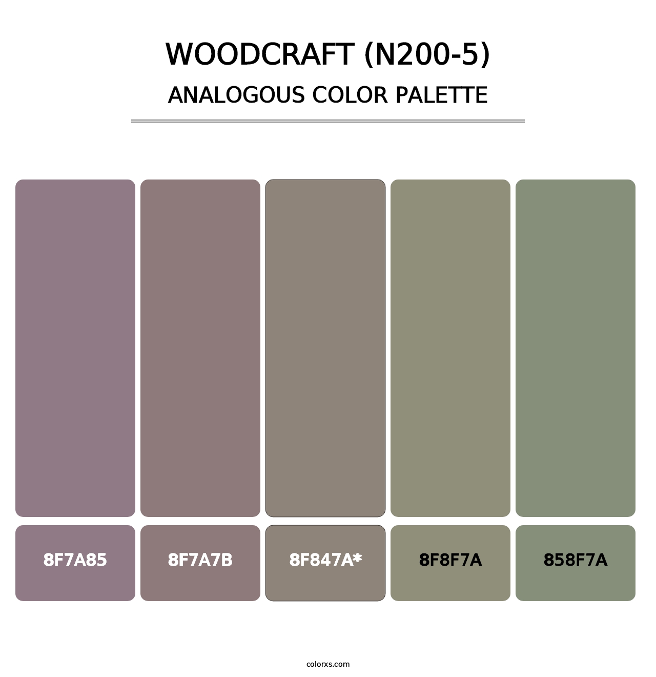 Woodcraft (N200-5) - Analogous Color Palette