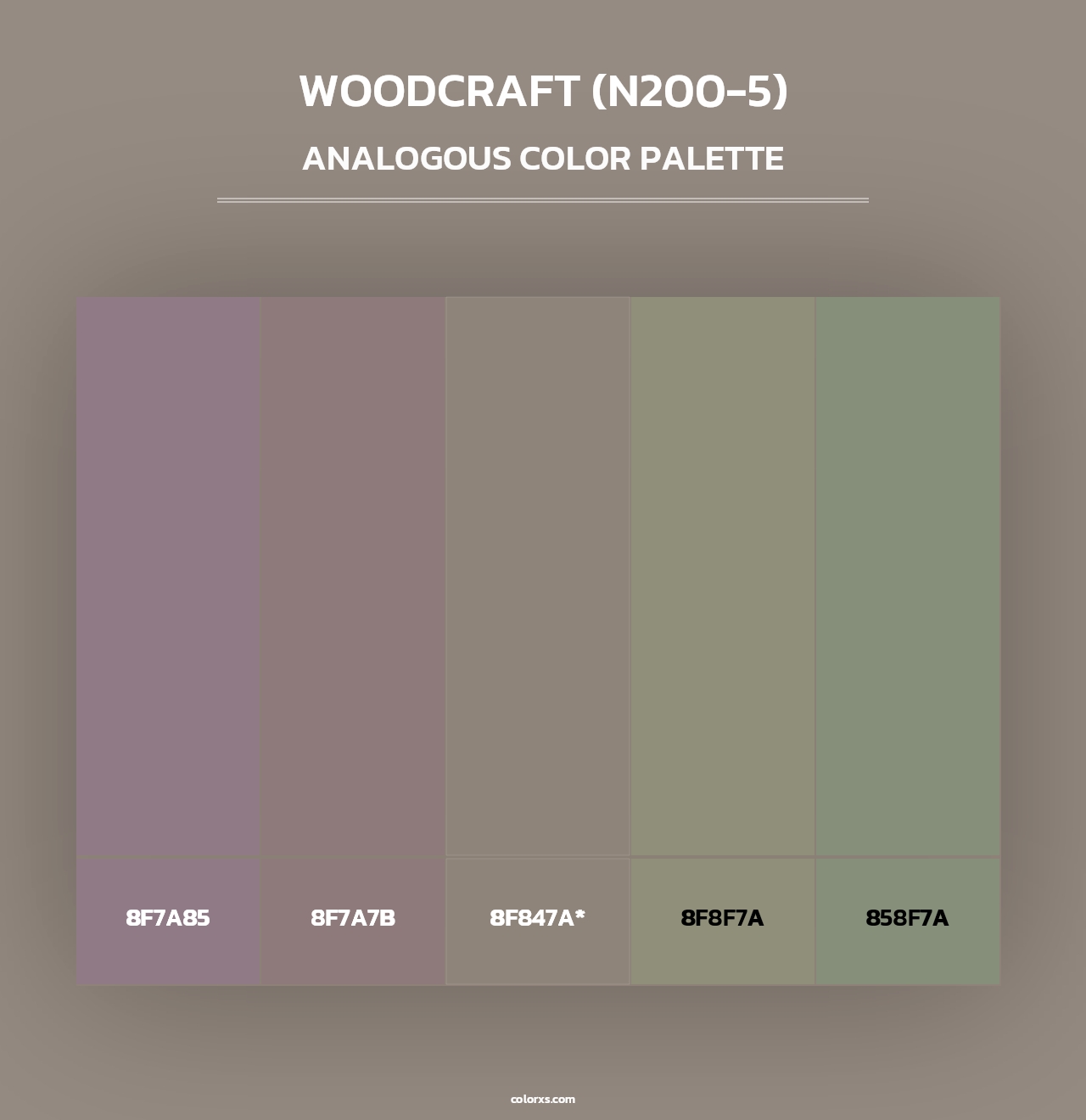 Woodcraft (N200-5) - Analogous Color Palette