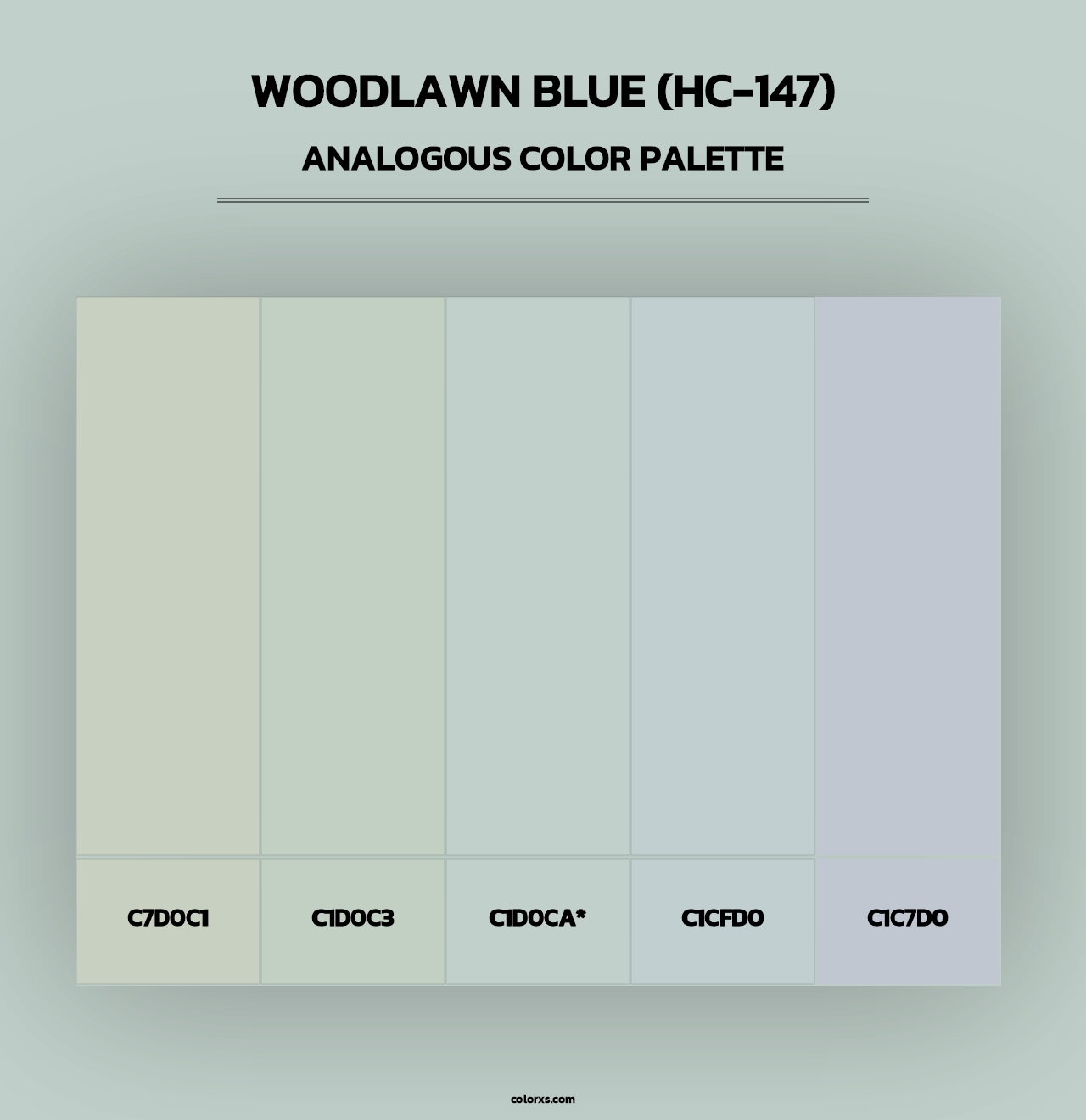 Woodlawn Blue (HC-147) - Analogous Color Palette