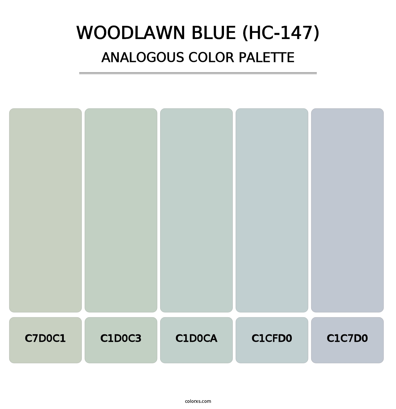 Woodlawn Blue (HC-147) - Analogous Color Palette