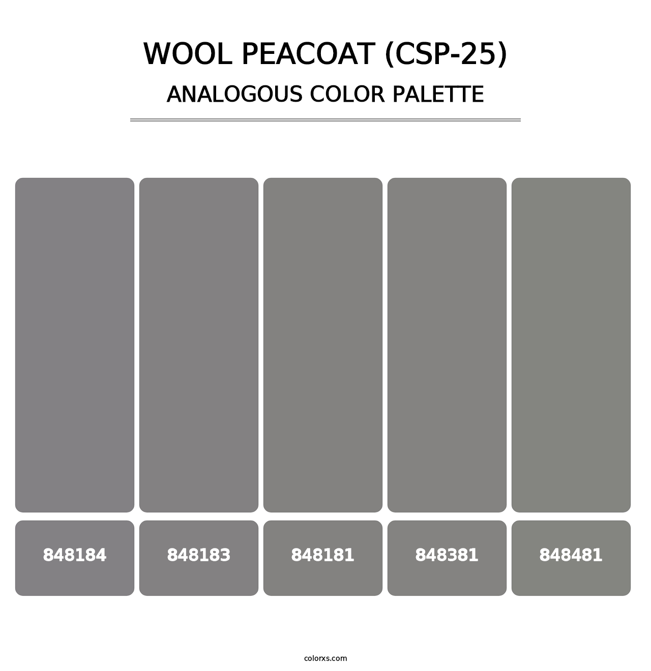 Wool Peacoat (CSP-25) - Analogous Color Palette
