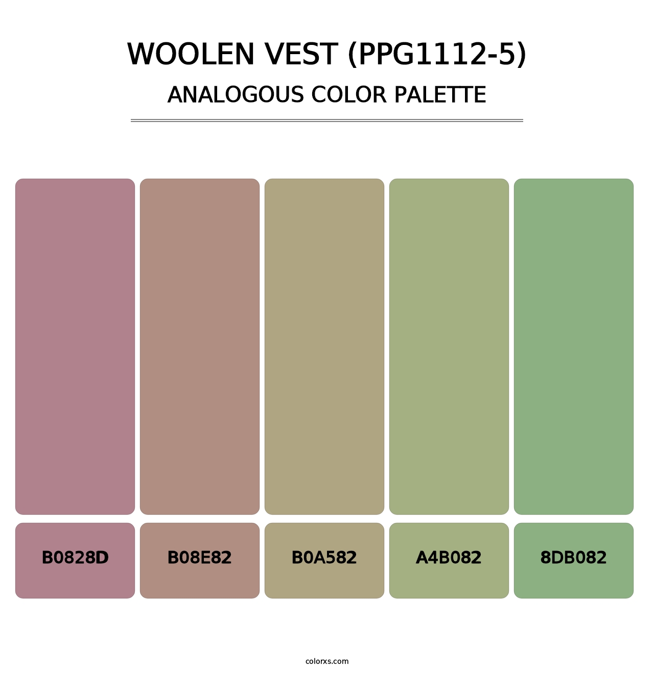 Woolen Vest (PPG1112-5) - Analogous Color Palette