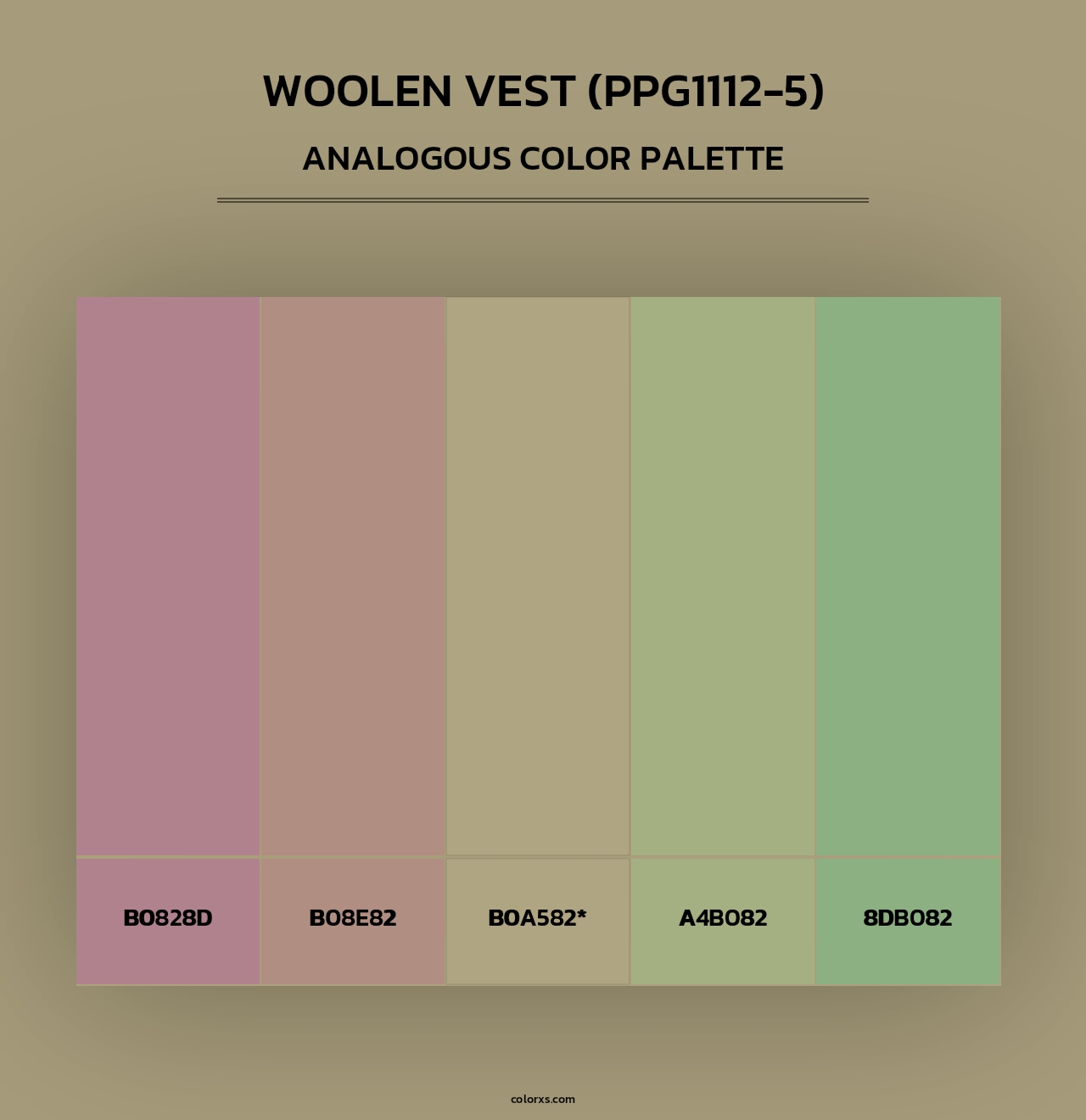 Woolen Vest (PPG1112-5) - Analogous Color Palette