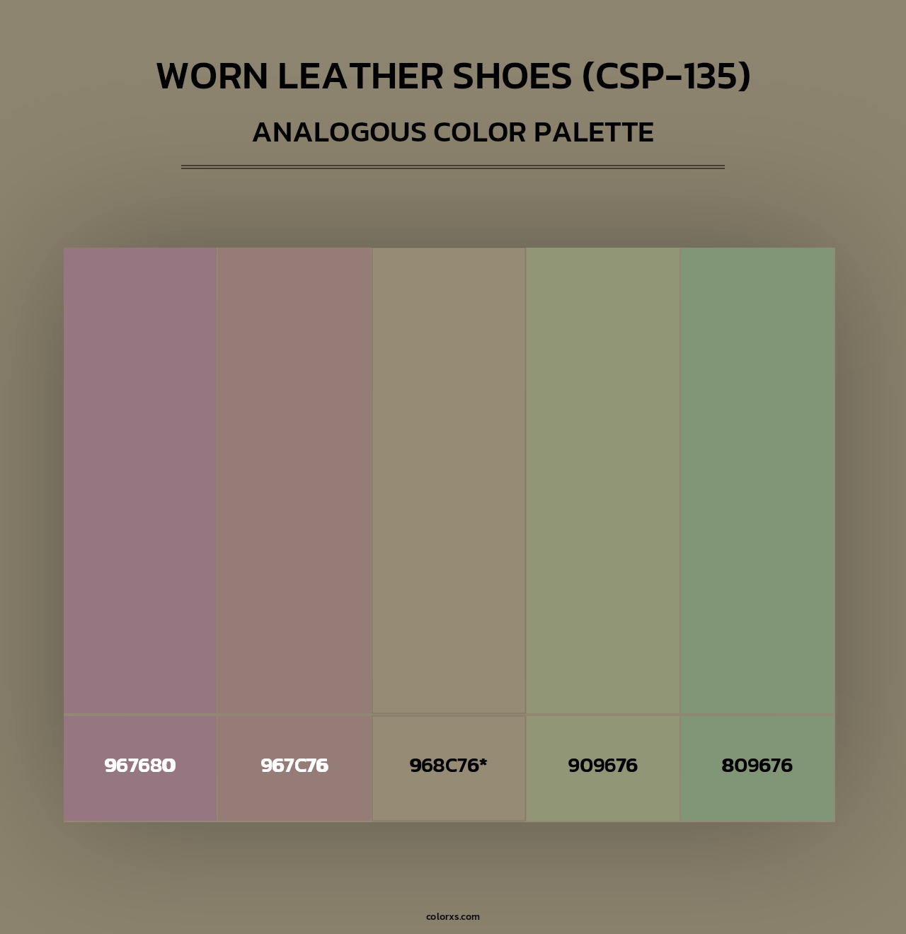 Worn Leather Shoes (CSP-135) - Analogous Color Palette