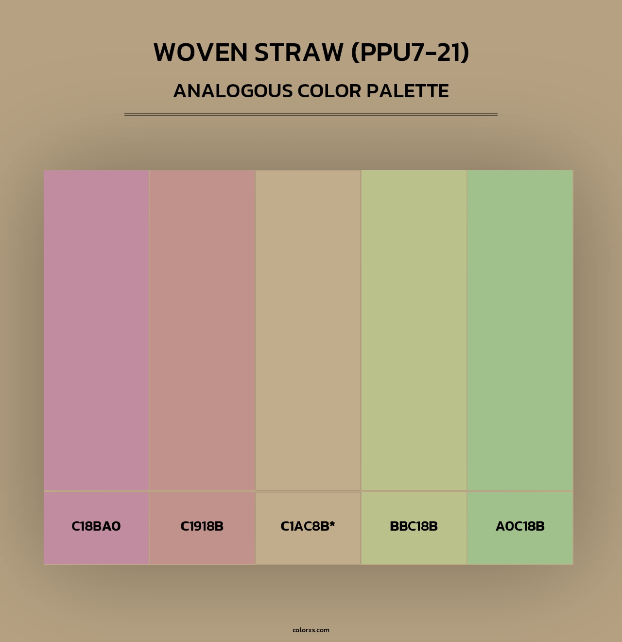 Woven Straw (PPU7-21) - Analogous Color Palette