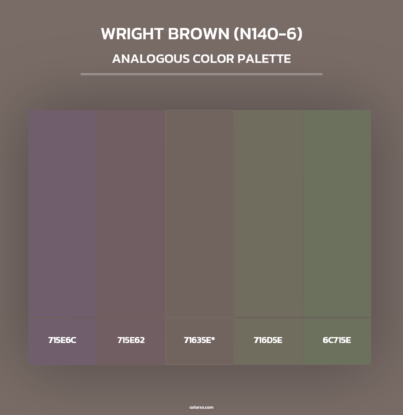 Wright Brown (N140-6) - Analogous Color Palette