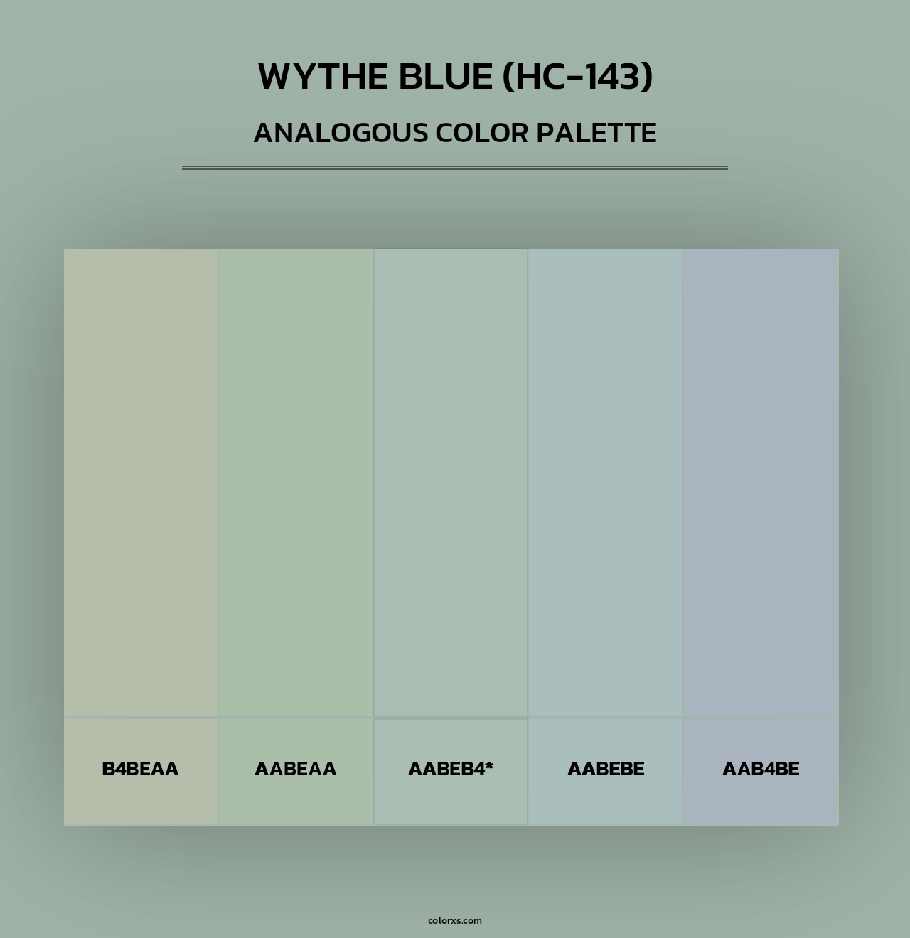 Wythe Blue (HC-143) - Analogous Color Palette