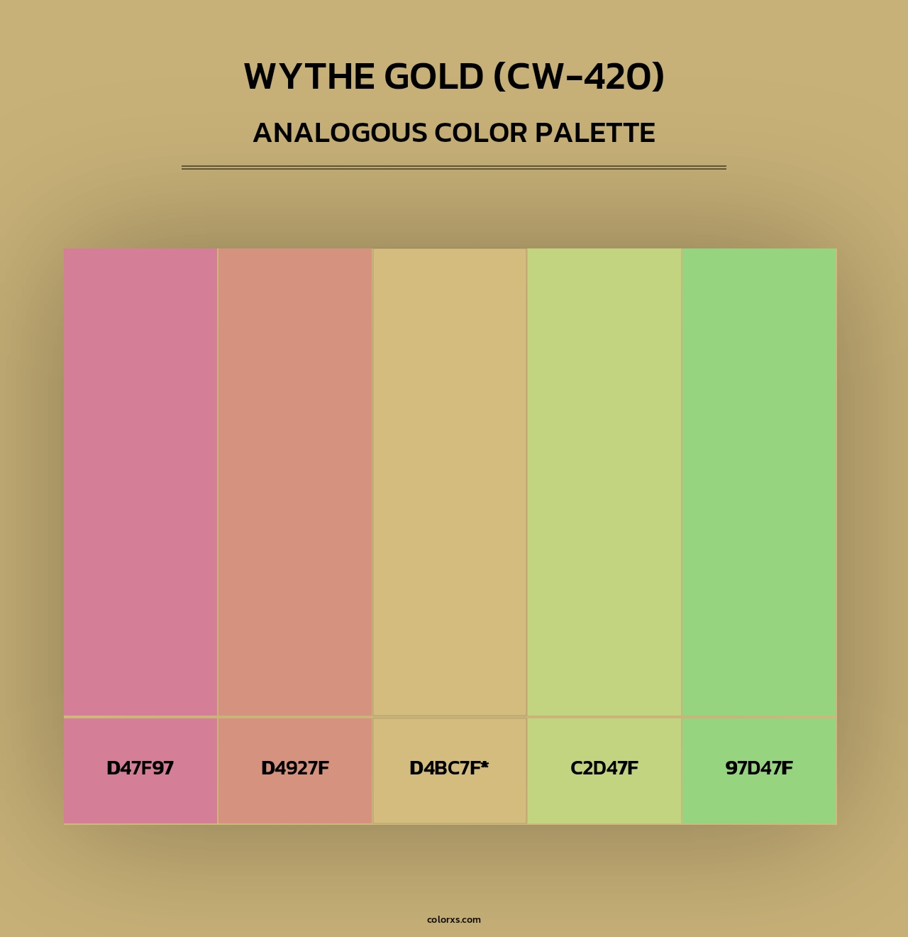 Wythe Gold (CW-420) - Analogous Color Palette