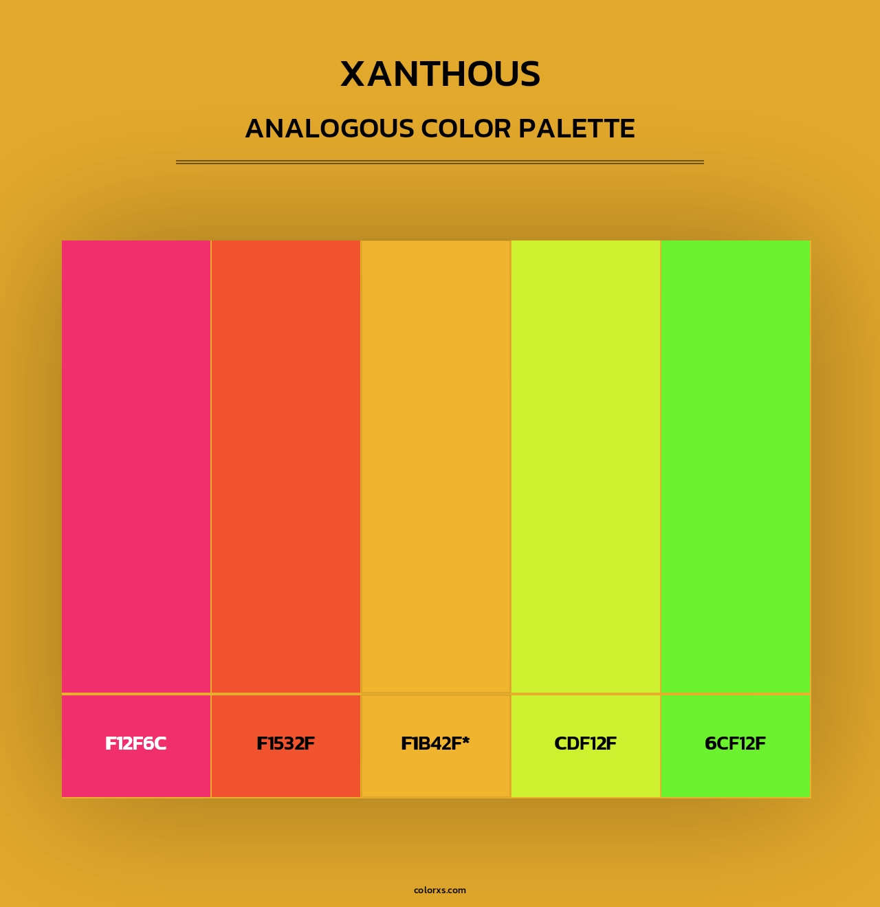 Xanthous - Analogous Color Palette