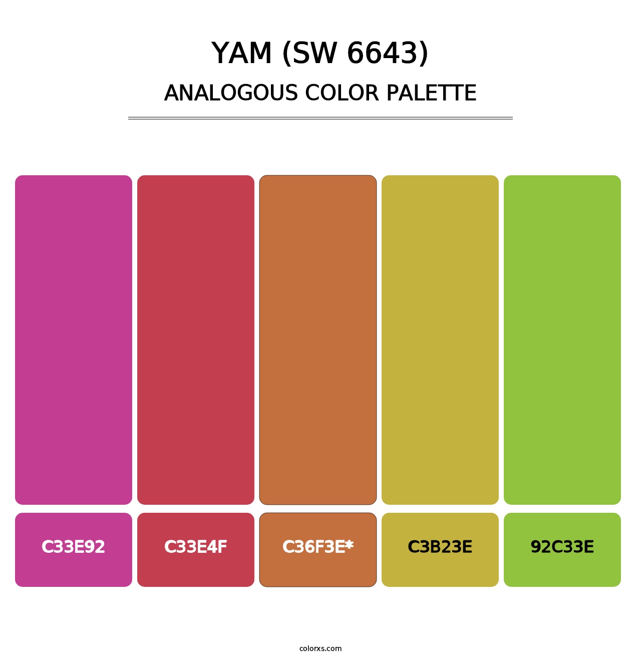 Yam (SW 6643) - Analogous Color Palette
