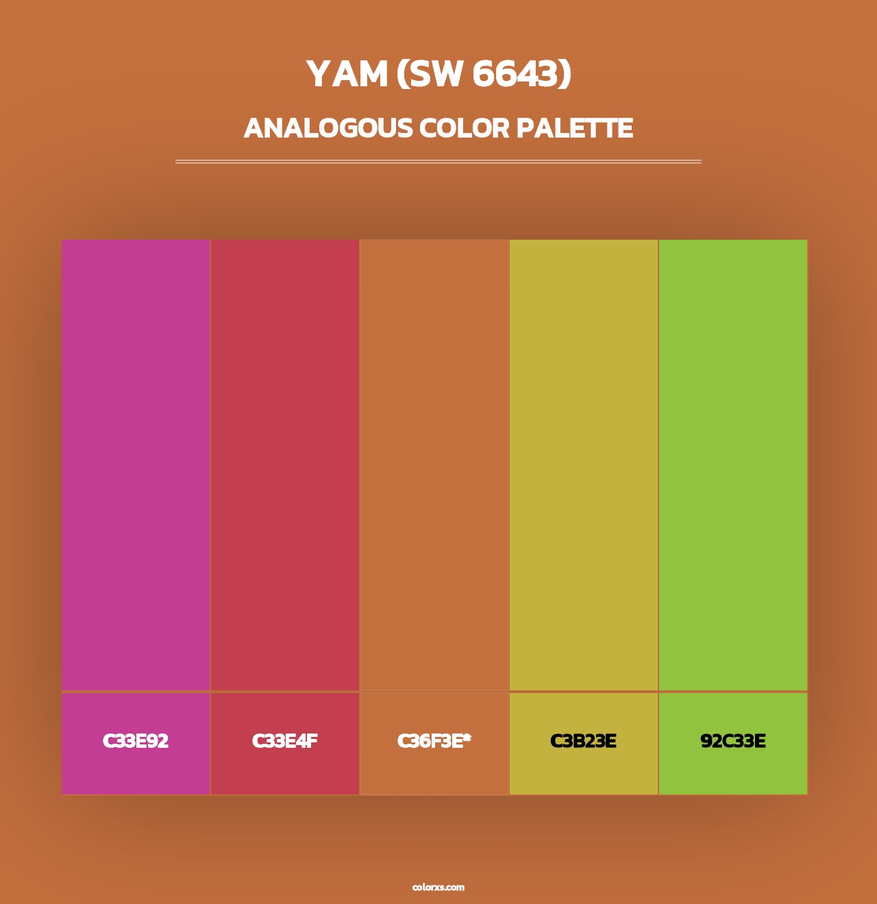 Yam (SW 6643) - Analogous Color Palette