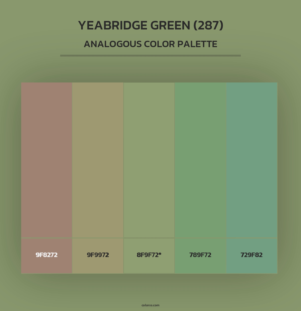 Yeabridge Green (287) - Analogous Color Palette