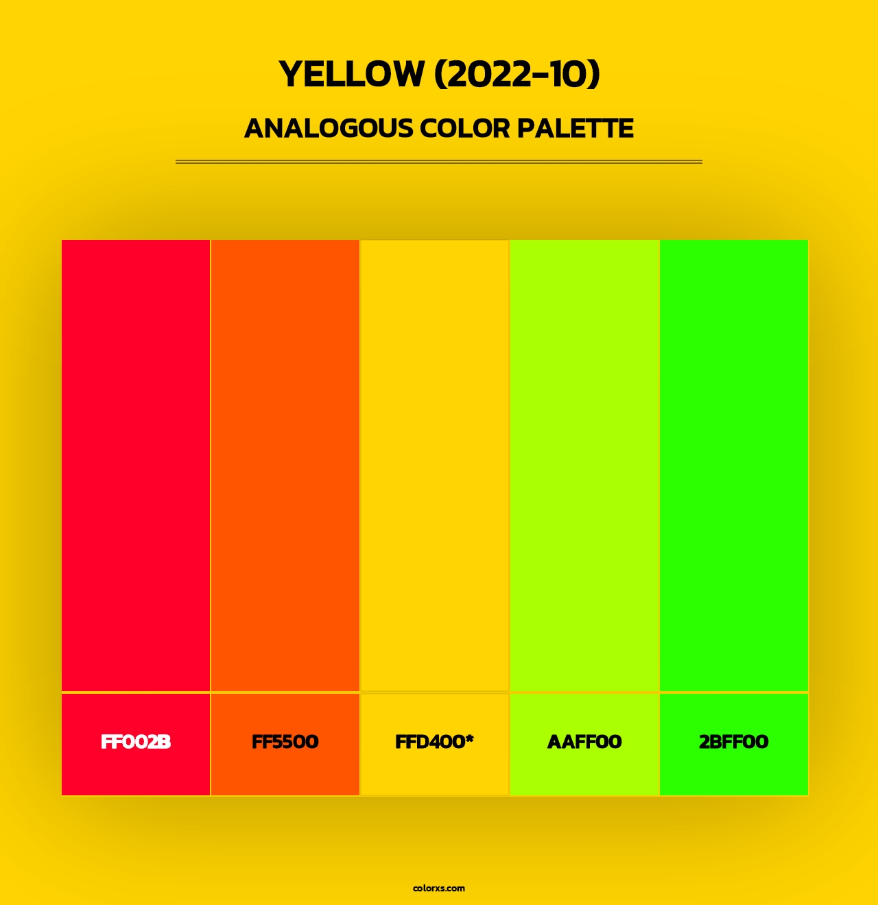 Yellow (2022-10) - Analogous Color Palette