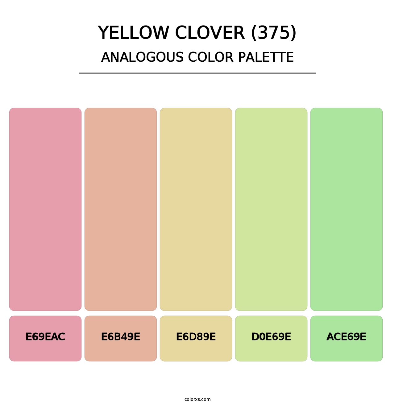 Yellow Clover (375) - Analogous Color Palette