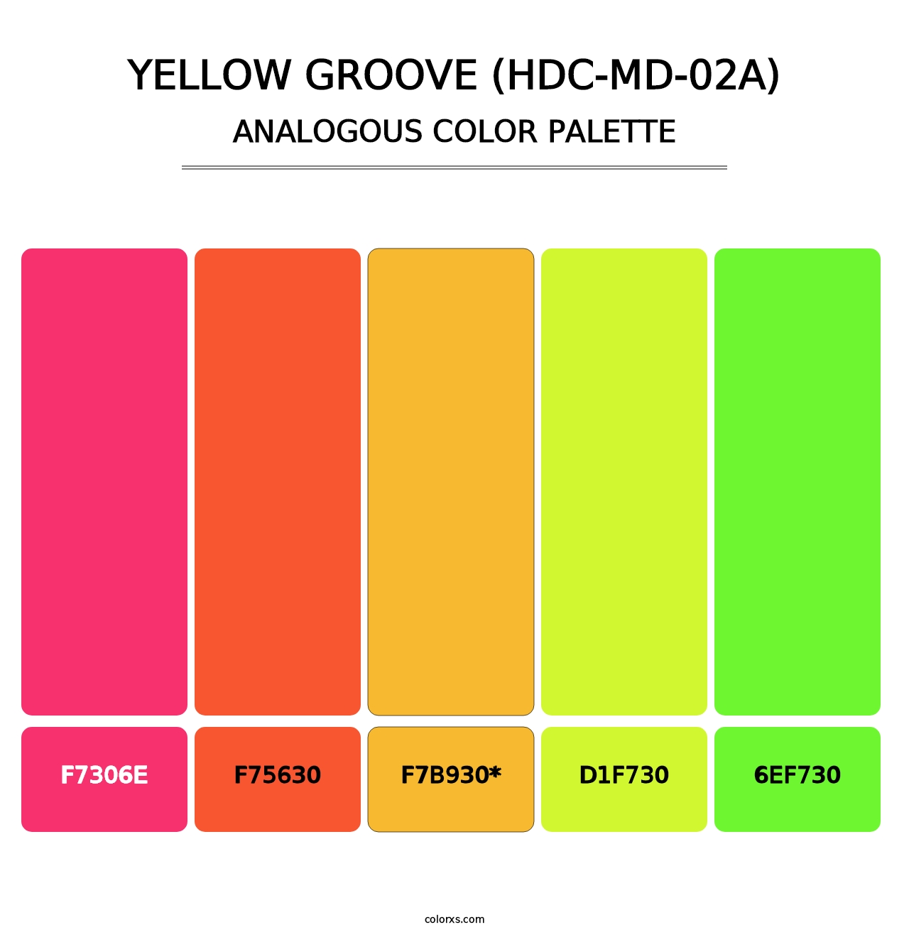 Yellow Groove (HDC-MD-02A) - Analogous Color Palette