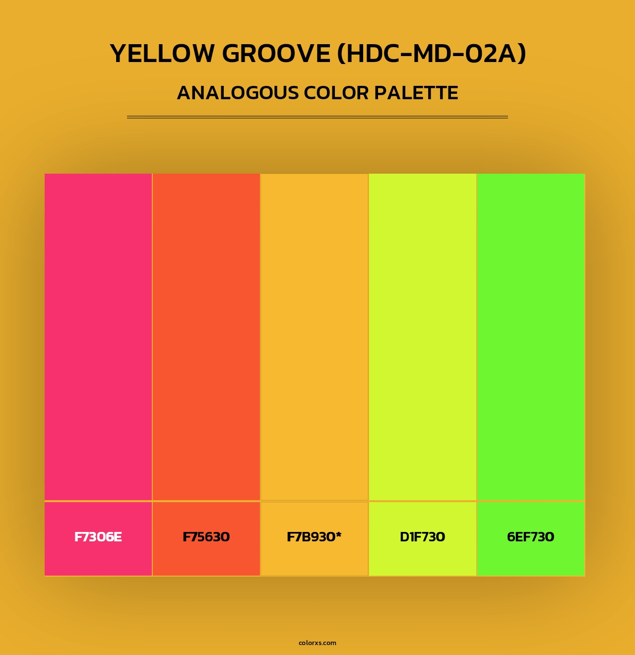 Yellow Groove (HDC-MD-02A) - Analogous Color Palette
