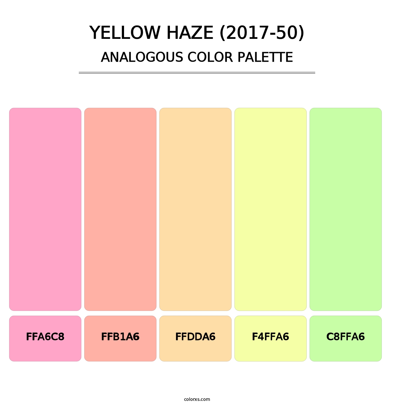 Yellow Haze (2017-50) - Analogous Color Palette