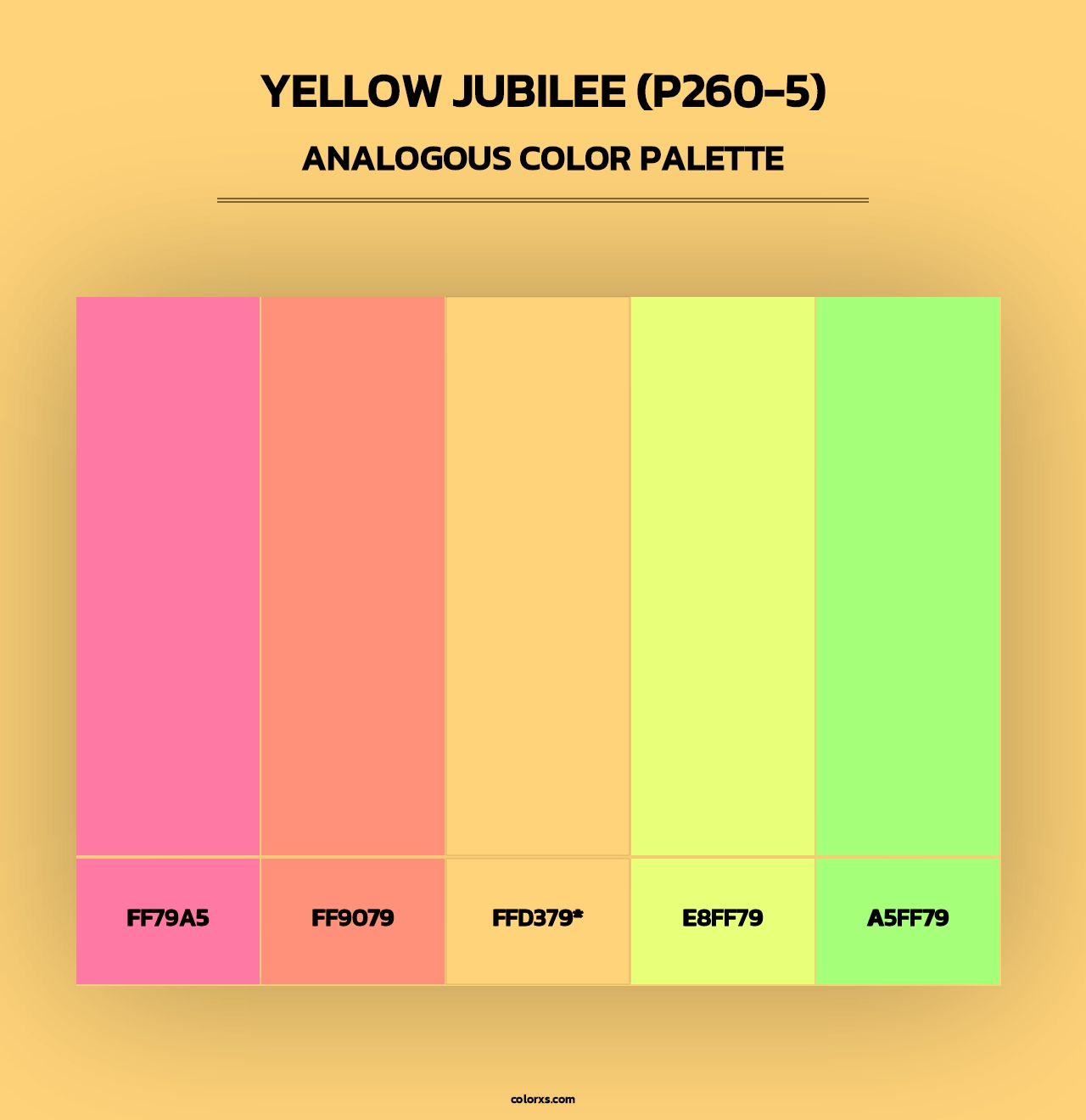 Yellow Jubilee (P260-5) - Analogous Color Palette