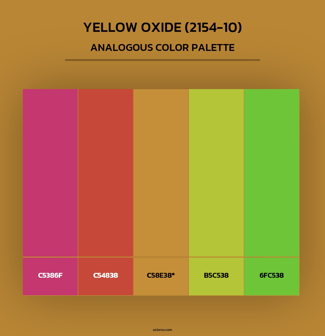 Yellow Oxide (2154-10) - Analogous Color Palette