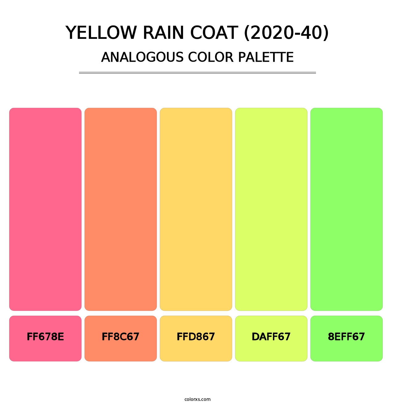 Yellow Rain Coat (2020-40) - Analogous Color Palette