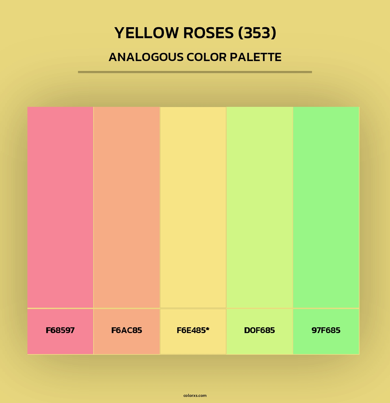 Yellow Roses (353) - Analogous Color Palette