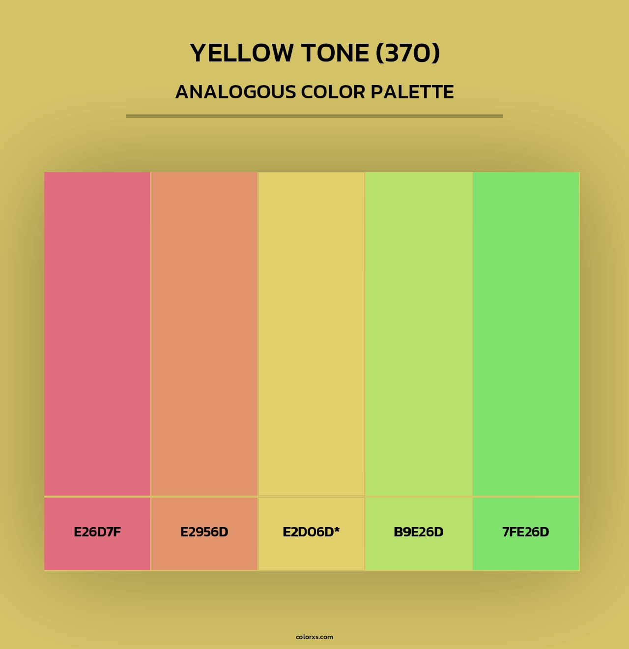 Yellow Tone (370) - Analogous Color Palette
