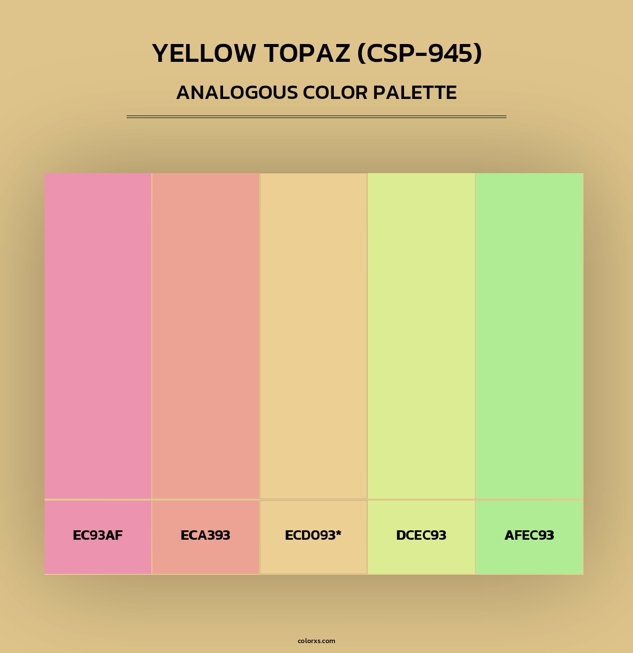 Yellow Topaz (CSP-945) - Analogous Color Palette