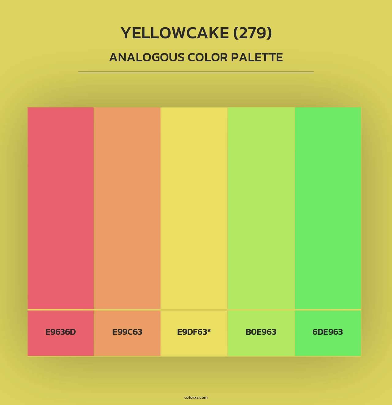 Yellowcake (279) - Analogous Color Palette