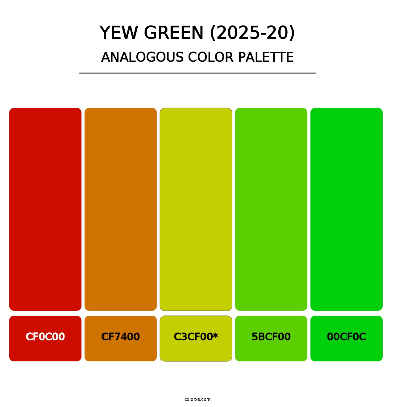 Yew Green (2025-20) - Analogous Color Palette