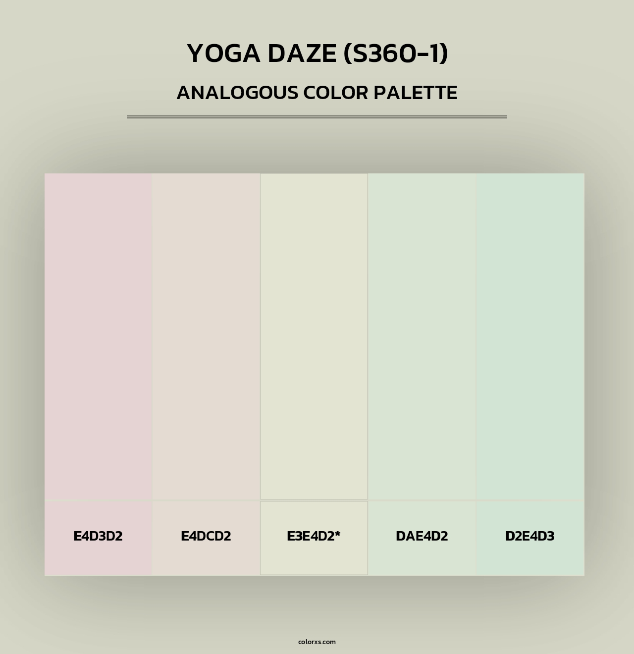 Yoga Daze (S360-1) - Analogous Color Palette