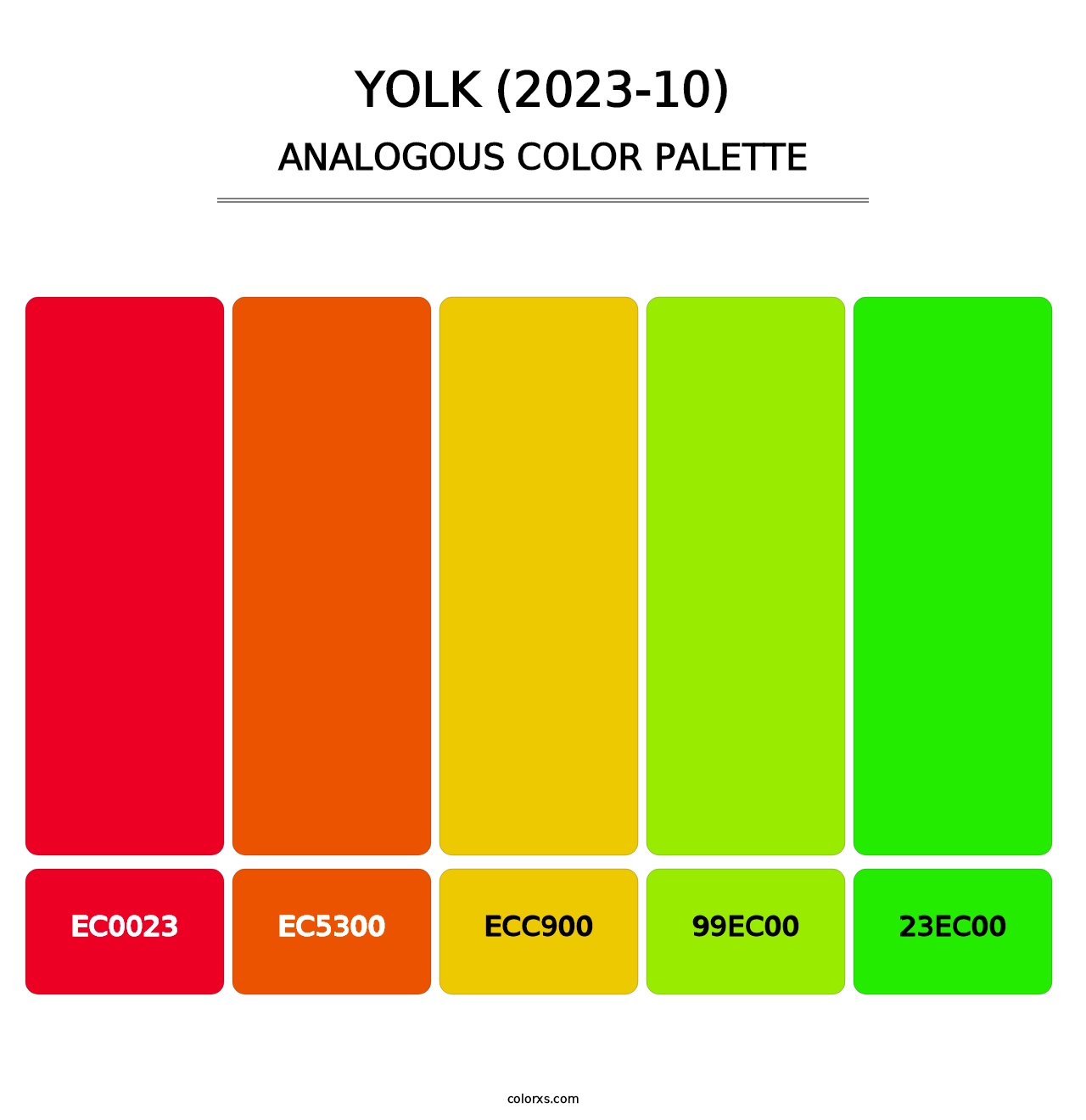 Yolk (2023-10) - Analogous Color Palette